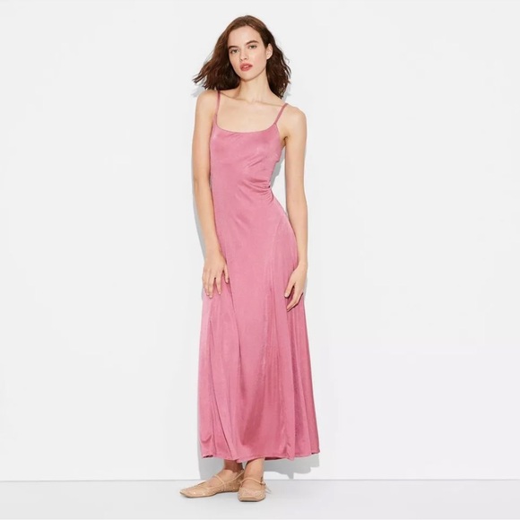 Women's Shine Knit Maxi Tank Dress - Wild Fable Mauve M - Picture 2 of 3